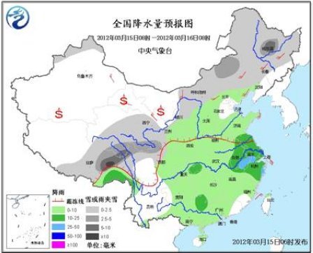 中国中东部将有大范围降水天气 东北西藏多降雪