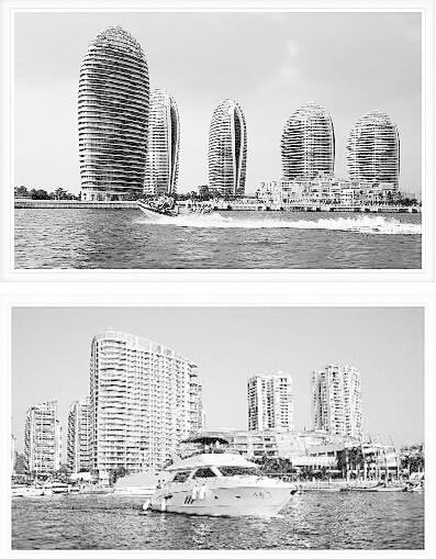 凤凰岛(上)与时代海岸(下)曾为三亚市重点发展项目,与碧水蓝天相得