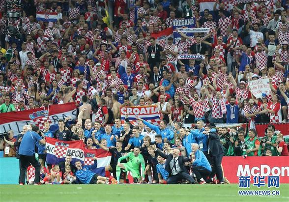 （世界杯）（10）足球——克罗地亚队淘汰英格兰队 首进决赛