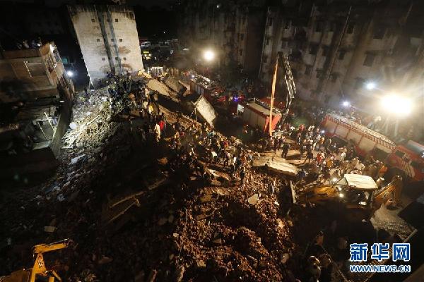 （国际）（2）印度一栋4层楼房坍塌
