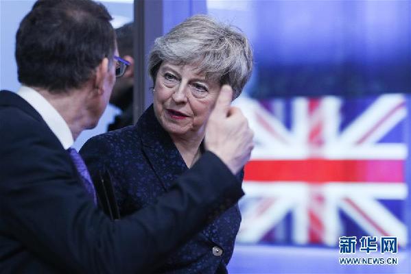 （国际）（1）英国首相特蕾莎·梅与欧洲理事会主席图斯克举行会谈
