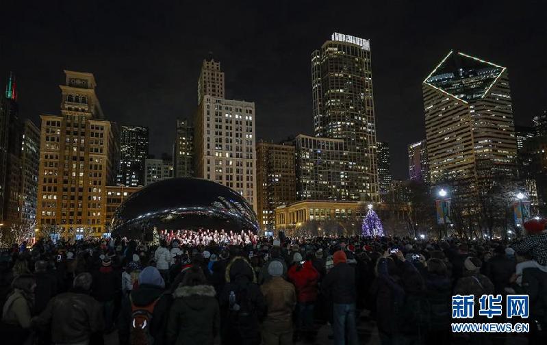 （XHDW）（1）芝加哥千禧公园的圣诞欢歌