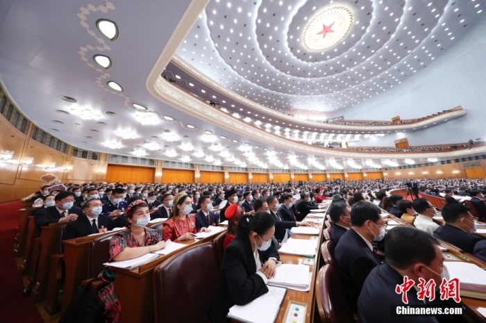 3月5日，十四屆全國人大一次會議在北京人民大會堂開幕。<a target='_blank' href='/'>中新社</a>記者 盛佳鵬 攝