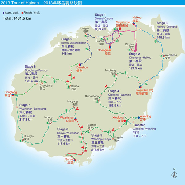 2013年环海南岛自行车赛图片
