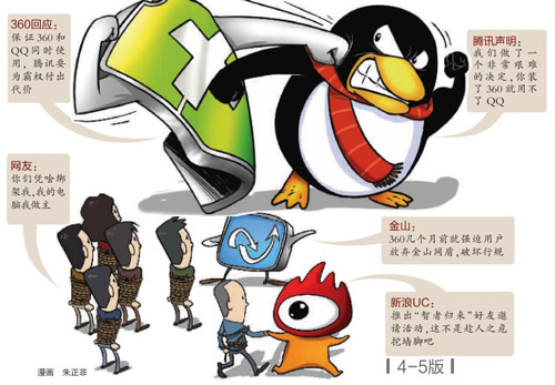 腾讯与奇虎360_腾讯跟奇虎360掐架损害的是谁的利益_奇虎360腾讯