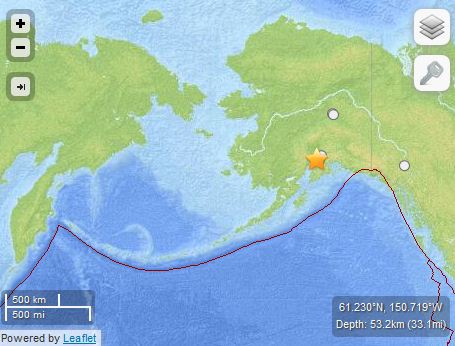 地震发生所在地位于美国阿拉斯加,靠近该州最大城市安克雷奇(图片