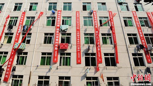 内地高校三七女生节渐成男生另类表白日图