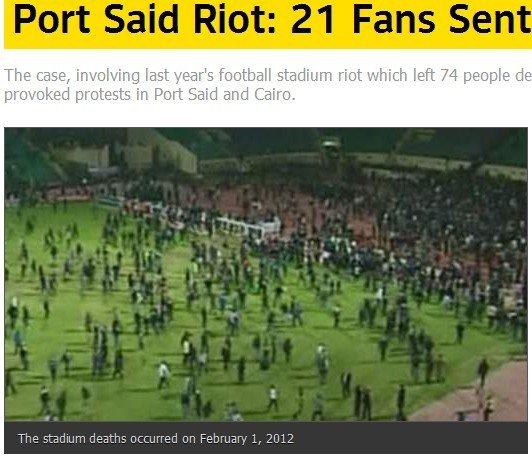 埃及足球惨案21人死刑 球场安保主管监禁15年