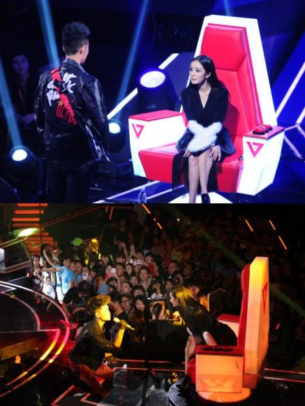 录制快乐大本营 华晨宇谢娜俩疯子对唱<em>图片</em>频