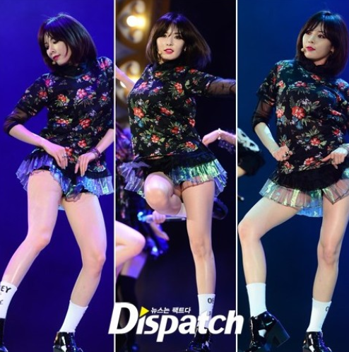 韩国女星泫雅热裤舞<em>透明</em>裙春光乍泄 大秀黑色