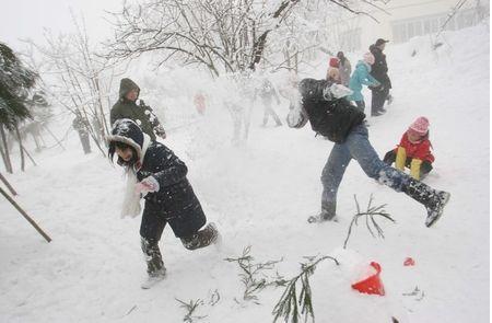 打雪仗也能“打出名堂” 日本国际打雪仗大赛开赛_体育快讯_体育新闻_海口网
