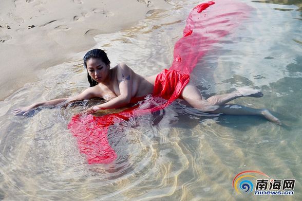 美丽海南<em>人体摄影</em>开拍知名人体模特展优美身姿