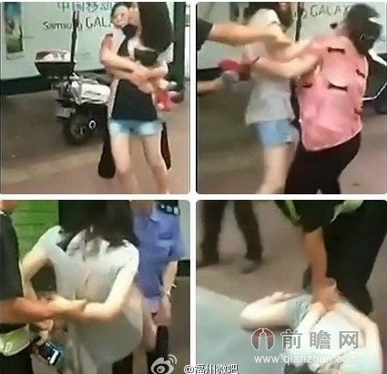 拉住,女子不断辱骂母亲,甚至扇母亲耳光,遭旁边保安制止后猛踢其裆部