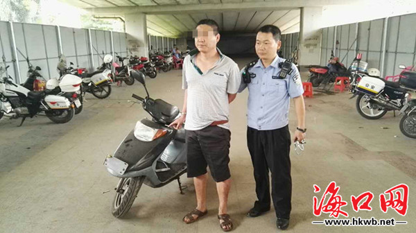 海口男子驾驶无牌摩托车且准驾车型不符 被罚