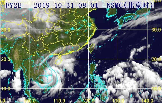 31日8时31分三维红外卫星云图.(海南省气象局供图)
