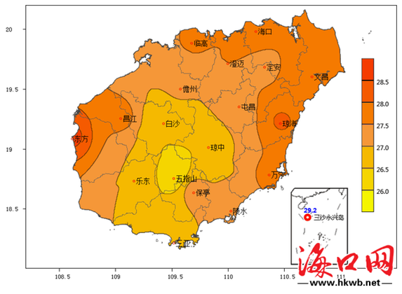 海南9月月平均气温偏高 保亭陵水最高温破同期极值