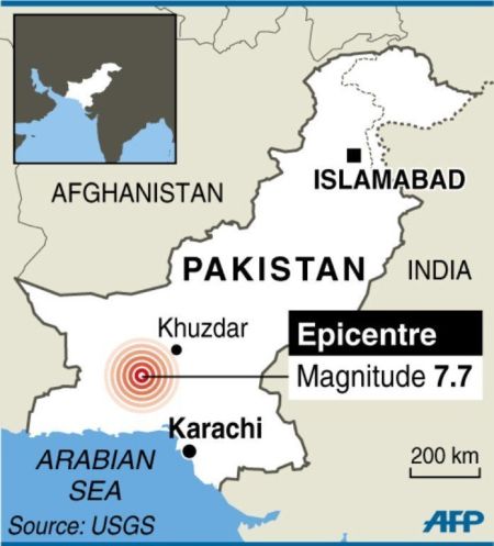 巴基斯坦7.8级地震已致93人死亡