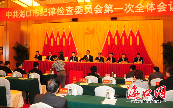 海口市纪委召开第一次全体会议 李湖当选市纪