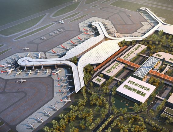 海口美兰国际机场t2航站楼开工 总投资逾150亿元图片
