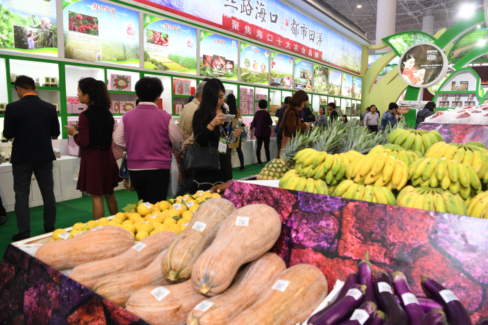 2017海南冬交会瓜果飘香 观众逛展目不暇接(组图)